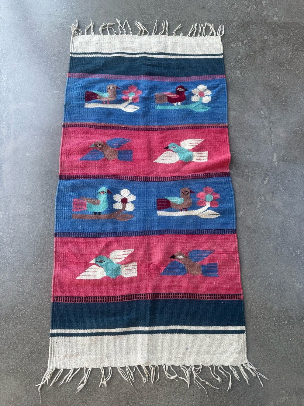 Vintage hand woven rug
